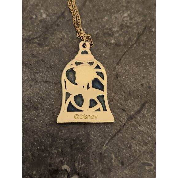 Disney Beauty and the Beast Enchanted Rose Stained Glass Necklace - BoxLunch Exc - Picture 3 of 5